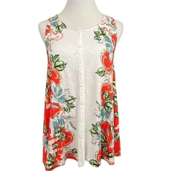 Anthropologie Akemi + Kin Loose Fit Floral Swing Tank S - Picture 1 of 6